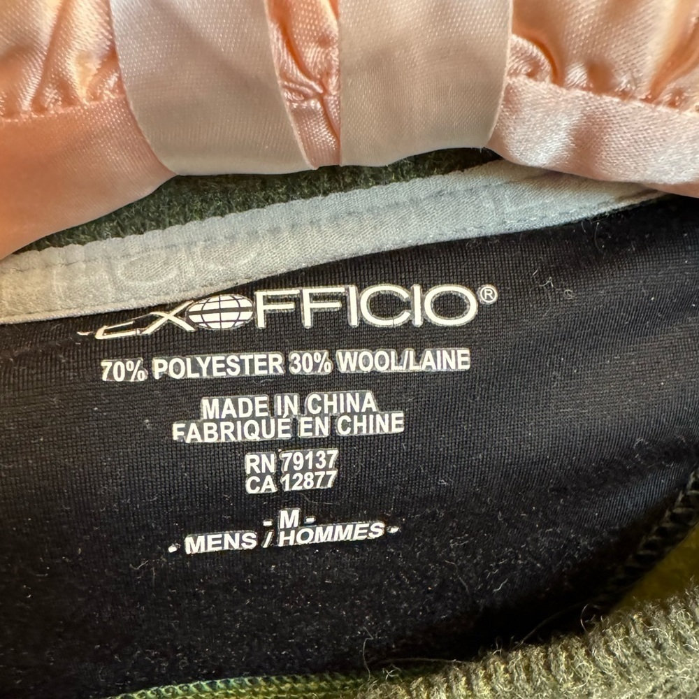 WOOL EXOFICCIO WOOL Donegal V Neck Men’s Sweater Green Size Medium Soft EUC - Picture 7 of 11